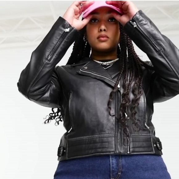 NWT BARNEY'S | Washed Leather Moto Jacket L/XL - Picture 8 of 16